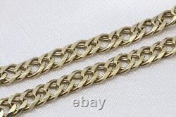 9ct Yellow Gold Double Curb 7 1\2 Inch Bracelet 8.4g 1561122