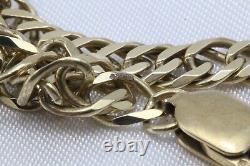 9ct Yellow Gold Double Curb 7 1\2 Inch Bracelet 8.4g 1561122
