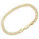 9ct Yellow Gold Double Curb Bracelet 7.5 Inch 5mm Width