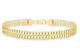 9ct Yellow Gold Double Curb Figure Of 8 Strap Bracelet 19cm/7.5 Womens Gift