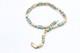 9ct Yellow Gold Emerald & Diamond 7 1\2 Inch Bracelet 6.2g 1541021 G