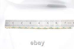 9ct Yellow Gold Emerald & Diamond 7 1\2 Inch Bracelet 6.2g 1541021 G