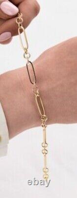 9ct Yellow Gold Fancy Figaro Link Bracelet 7.5 inches / 19cm x 6.5mm