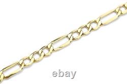 9ct Yellow Gold Figaro Bracelet By Citerna width 0.38cm
