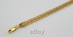 9ct Yellow Gold Figure 8 Double Curb Chain Bracelet 19cm / 7.5 inch