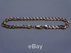 9ct Yellow Gold Flat Curb Chain Bracelet