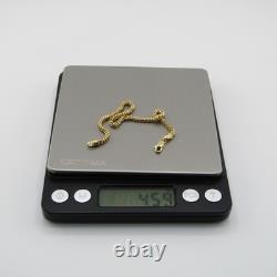 9ct Yellow Gold Franco Bracelet, 2.5mm Width, 7in Length, 4.6g Hallmarked
