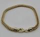 9ct Yellow Gold Franco Bracelet, 4.5mm Width, 7.5in Length, 12.5g Hallmarked