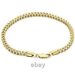 9ct Yellow Gold Franco Bracelet 7.5 inch Ladies / Boy's