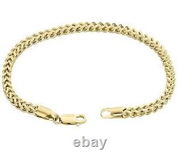 9ct Yellow Gold Franco Bracelet 7.5 inch Ladies / Boy's