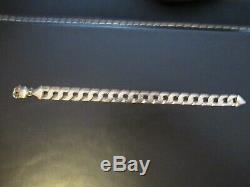 9ct Yellow Gold Hallmarked Curb Bracelet 32.37g Not Scrap 225mm long vgc
