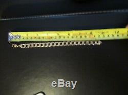 9ct Yellow Gold Hallmarked Curb Bracelet 32.37g Not Scrap 225mm long vgc