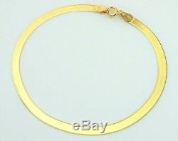 9ct Yellow Gold Herringbone Bracelet 18cm / 7 inch