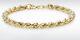 9ct Yellow Gold Hollow Rope Bracelet 7