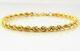 9ct Yellow Gold Hollow Rope Chain Bracelet 19cm / 7.5 Inch