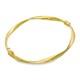 9ct Yellow Gold Hollow Twist Bangle 17.5cm 3.4g