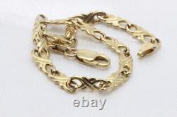 9ct Yellow Gold Infinity Link 7 3\4 Inch Bracelet 6.2g 1561148