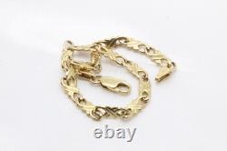 9ct Yellow Gold Infinity Link 7 3\4 Inch Bracelet 6.2g 1561148
