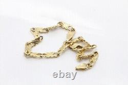 9ct Yellow Gold Infinity Link 7 3\4 Inch Bracelet 6.2g 1561148