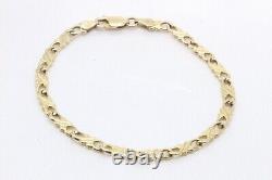 9ct Yellow Gold Infinity Link 7 3\4 Inch Bracelet 6.2g 1561148