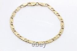9ct Yellow Gold Infinity Link 7 3\4 Inch Bracelet 6.2g 1561148