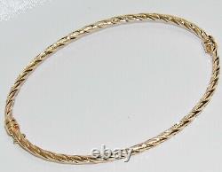 9ct Yellow Gold Ladies Bangle Twisted Design New Gift Boxed