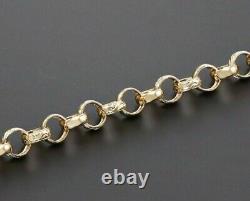 9ct Yellow Gold Ladies Belcher Bracelet 7.5 inch 8mm Width