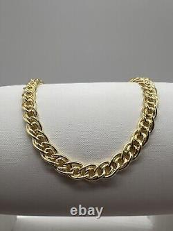 9ct Yellow Gold Ladies Bracelet 5mm Wide With Chunky Engraved Links Boxed