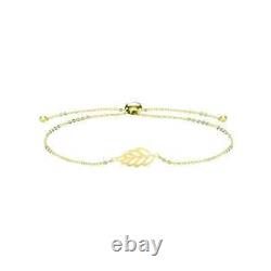 9ct Yellow Gold Leaf Pull Style Bracelet BR636