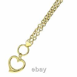 9ct Yellow Gold Love Heart Bracelet 4.6g