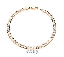 9ct Yellow Gold Men's Curb Bracelet 8.5 inch 4.5mm Width