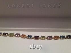 9ct Yellow Gold & Natural Coloured Gem Stone Bracelet