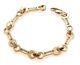 9ct Yellow Gold On Silver Men's Spanner Bracelet 8.5 Inch Uk Made