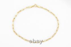 9ct Yellow Gold Paper Clip Bracelet Width of 0.20cm By Citerna