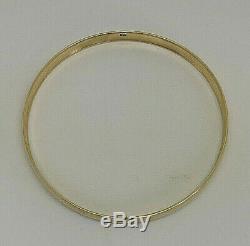 9ct Yellow Gold Plain Round Ladies 6mm Bangle Bracelet. Goldmine Jewellers