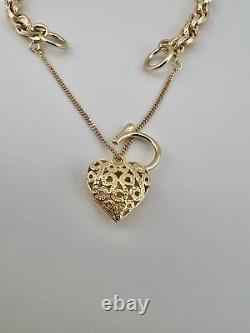 9ct Yellow Gold Price Of Wales Padlock Bracelet 7.5 INCH Fully Hallmarked