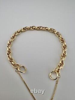 9ct Yellow Gold Price Of Wales Padlock Bracelet 7.5 INCH Fully Hallmarked