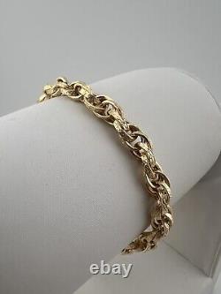 9ct Yellow Gold Price Of Wales Padlock Bracelet 7.5 INCH Fully Hallmarked