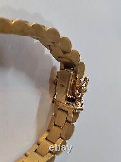 9ct Yellow Gold Rolex Watch Strap Style Bracelet, 6.5 Inches