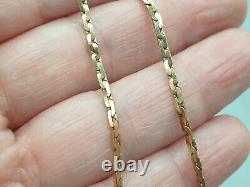 9ct Yellow Gold Serpentine Chain Bracelet 9K Shiny Bracelet 2mm Wide 7 HM 2.3g