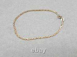 9ct Yellow Gold Serpentine Chain Bracelet 9K Shiny Bracelet 2mm Wide 7 HM 2.3g