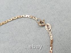 9ct Yellow Gold Serpentine Chain Bracelet 9K Shiny Bracelet 2mm Wide 7 HM 2.3g