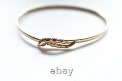 9ct Yellow Gold Snake Bangle (ZC112)