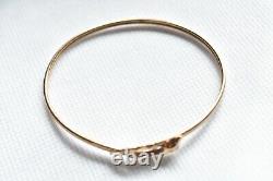 9ct Yellow Gold Snake Bangle (ZC112)