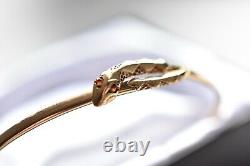 9ct Yellow Gold Snake Bangle (ZC112)