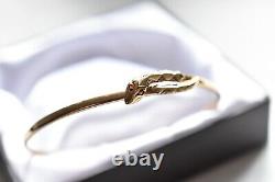 9ct Yellow Gold Snake Bangle (ZC112)