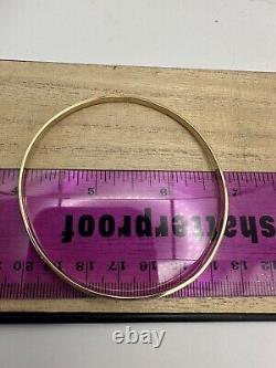 9ct Yellow Gold Solid Bangle, 8.7g, 3.10mm, Great Condition