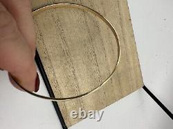 9ct Yellow Gold Solid Bangle, 8.7g, 3.10mm, Great Condition