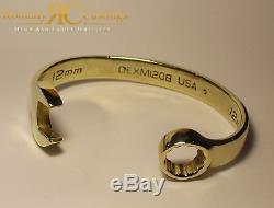9ct Yellow Gold Solid Snap on Spanner Bangle Bracelet 85 Grams Hallmarked