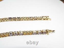 9ct Yellow Gold Tanzanite & Citrine Ladies Bracelet 7.25 inch